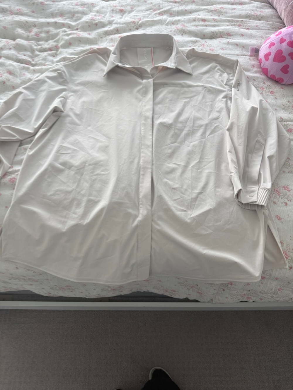 Nike Cream Button-Down Long Sleeve Shirt
